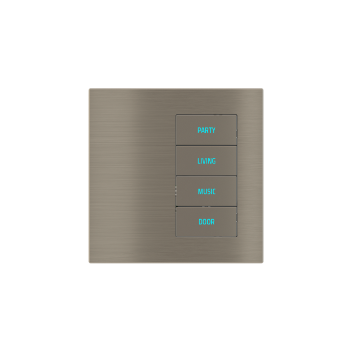 Square Plate Deep (20Venti) (87x87) 1 window (30x60) Metal Nickel