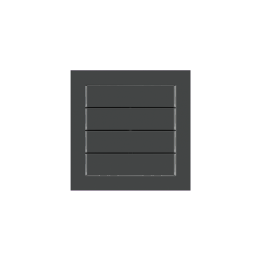 kit 1 rocker 71 serie horizontal rectangular (60X15) with symbols Fenix NTM Grey Bromine