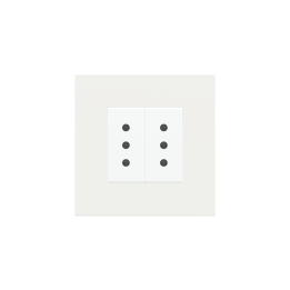 Square Plate Deep (FF/71/20Venti) (87x87) 1 window (45x45) Fenix NTM White Malè