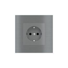 Square Plate Surface (71/20Venti) (98x98) 1 window (55x55) Metal Titanium
