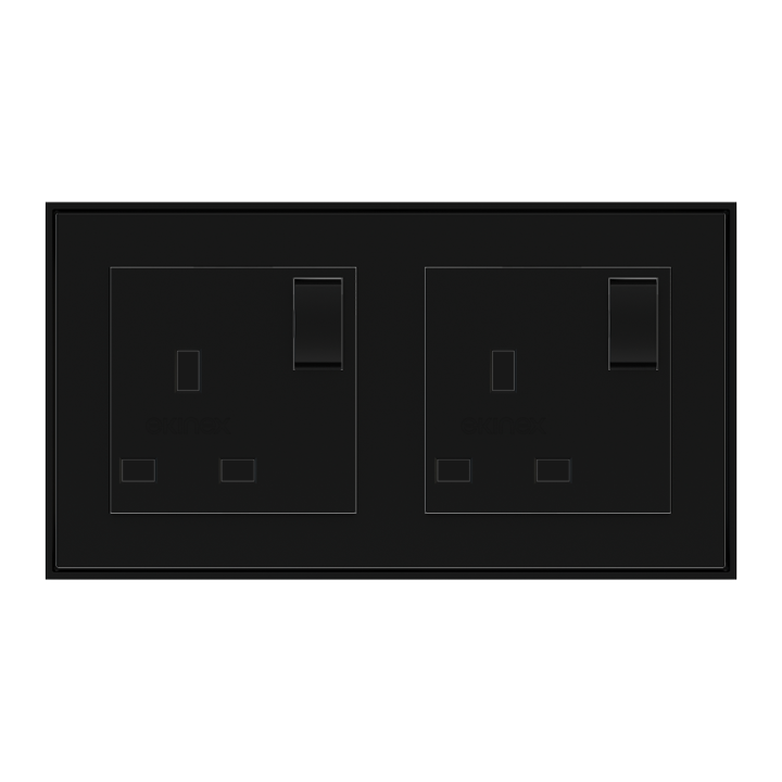 Ekinex накладка Form/Flank/NF 80x80 mm черный пластик EK-PQG-GAE