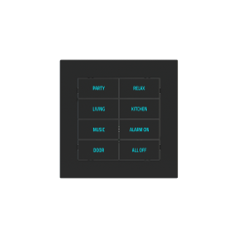 Square Plate Deep (FF/71/20Venti) (87x87) 1 window (60x60) Fenix NTM Black Ingo