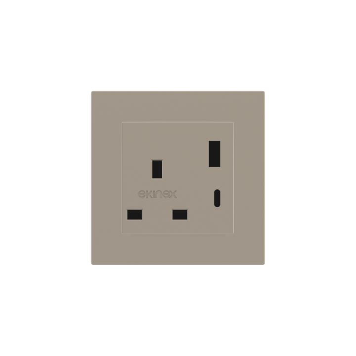 Ekinex kontaktligzda 55x55 mm Fenix NTM EK-PSC-UK-USB-FCO