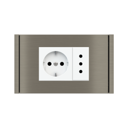 Ekinex накладка Form/Flank/NF 80x121 mm никель металл EK-PRG-GBR