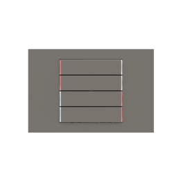 kit 4 rockers 71 serie horizontal rectangular (60X15) Fenix NTM Grey London