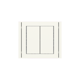 kit 1 rocker 71 serie vertical rectangular (30X60) with symbols White Plastic