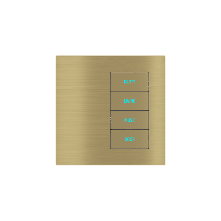 Square Plate Deep (20Venti) (87x87) 1 window (30x60) Metal Brass