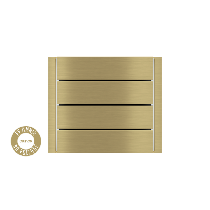 Ekinex plāksne Form/Flank/NF 80x20 mm misiņš metāls EK-TRO-GBB