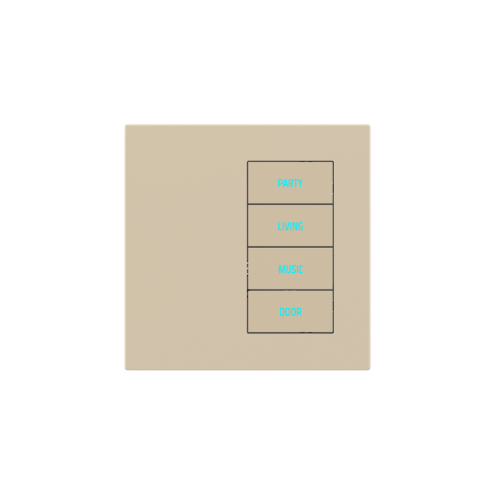 Square Plate Deep (20Venti) (87x87) 1 window (30x60) Fenix NTM Beige Luxor