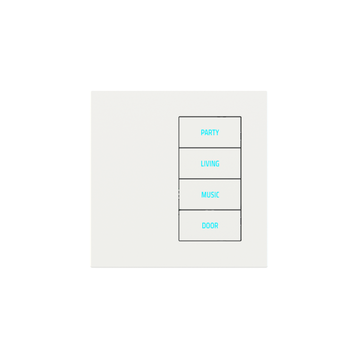 Square Plate Deep (20Venti) (87x87) 1 window (30x60) Fenix NTM White Malè