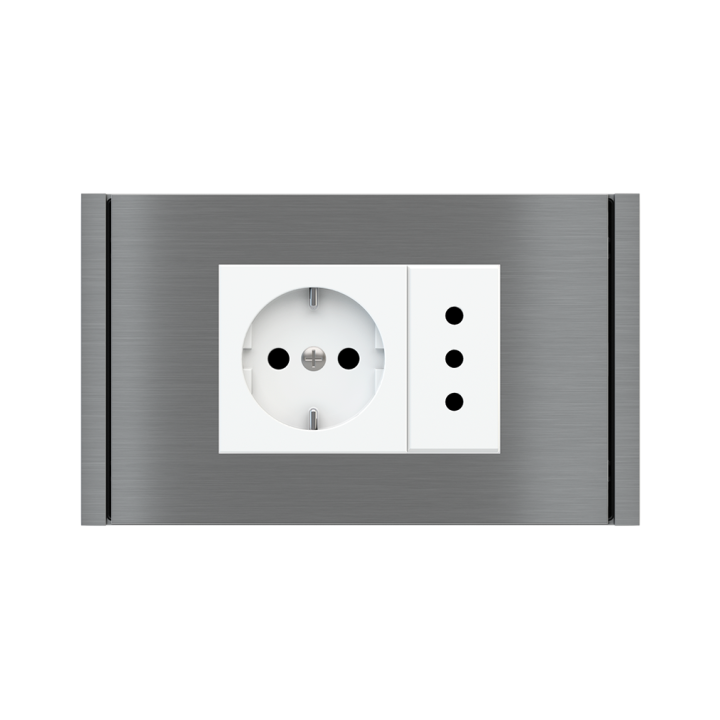 Rectangular Plate 71 (Form/Flank/NF) (80x121) 1 window (45x68) Metal Titanium