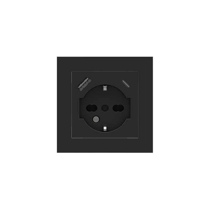 Ekinex накладка Form/Flank/NF 80x80 mm Black Ingo Fenix NTM EK-PQG-FNI