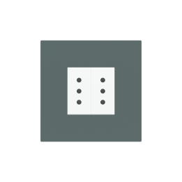 Square Plate Surface (71/20Venti) (98x98) 1 window (45x45) Fenix NTM Green Commodore