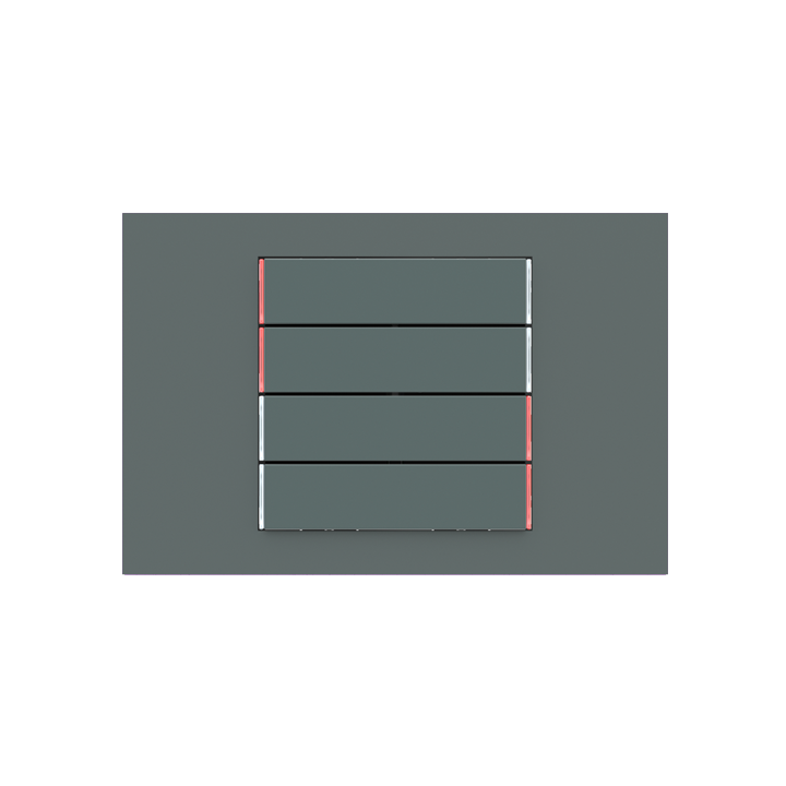kit 4 rockers 71 serie horizontal rectangular (60X15) Fenix NTM Green Commodore