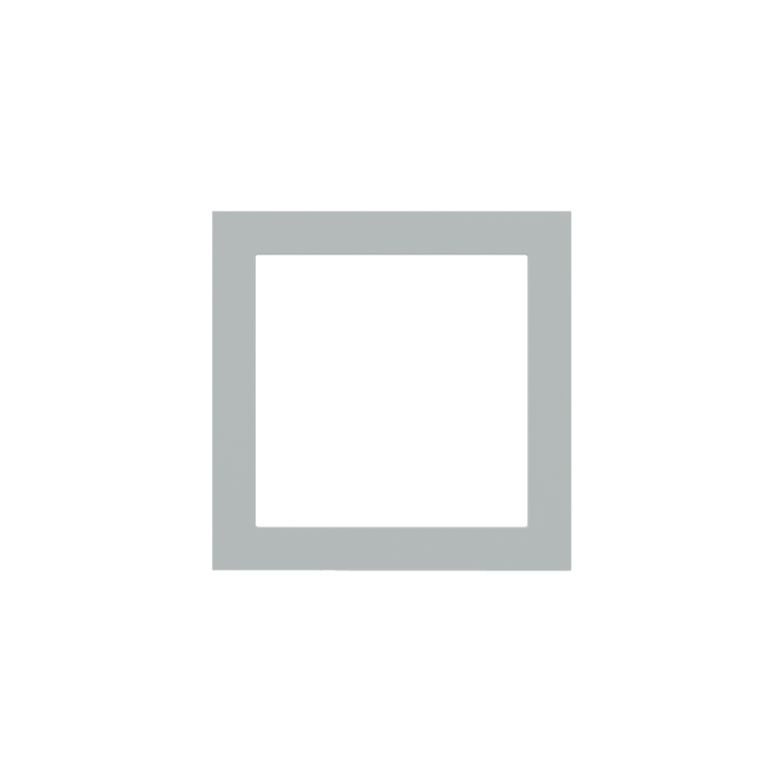 Square Plate 71 (Form/Flank/NF) (80x80) 1 window (60x60) Fenix NTM Grey Ephesus