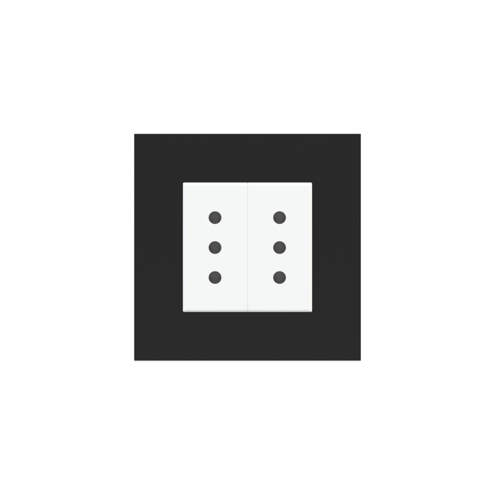 Square Plate 71 (Form/Flank/NF) (80x80) 1 window (45x45) Fenix NTM Black Ingo