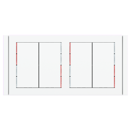 Ekinex накладка 71 30x60 mm Pure white пластик EK-T2R-GAR