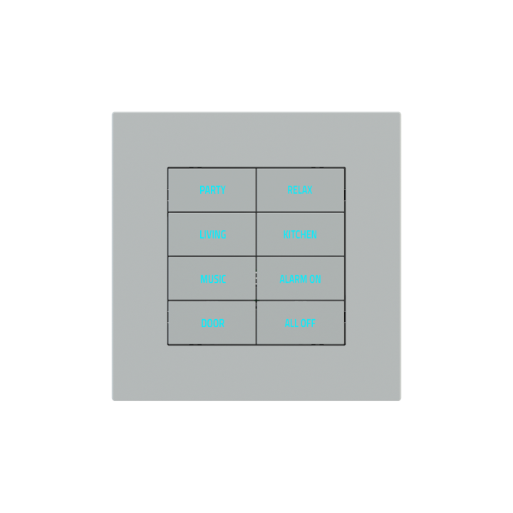 Square Plate Surface (71/20Venti) (98x98) 1 window (60x60) Fenix NTM Grey Ephesus
