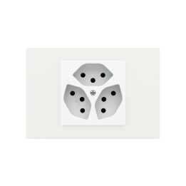 Rectangular Plate Deep (FF/71/20Venti) (87x128) 1 window (60x60) Fenix NTM White Malè