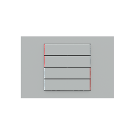 kit 4 rockers 71 serie horizontal rectangular (60X15) Fenix NTM Grey Ephesus