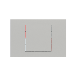 kit 1 rocker 71 serie Square (60X60) Silver Plastic