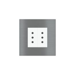 Square Plate Deep (FF/71/20Venti) (87x87) 1 window (45x45) Metal Titanium