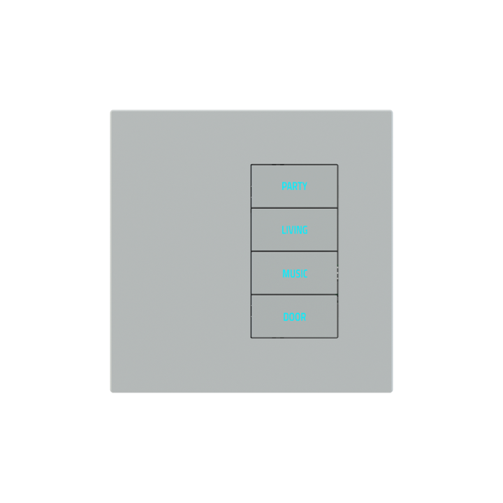 Square Plate Surface (20Venti) (98x98) 1 window (30x60) Fenix NTM Grey Ephesus