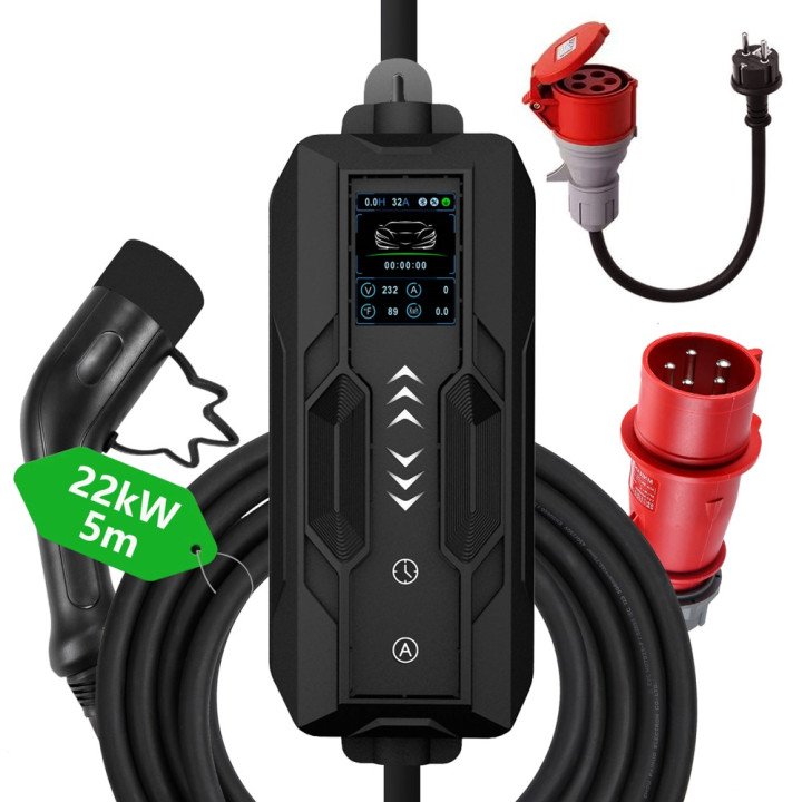 Immax NSE002 Travel Charging Station for Electric Cars EV/PHEV AC Type 2 22 kW