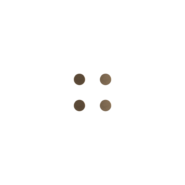 Kit of 4 round buttons Proxima series Metal Bronze Corked