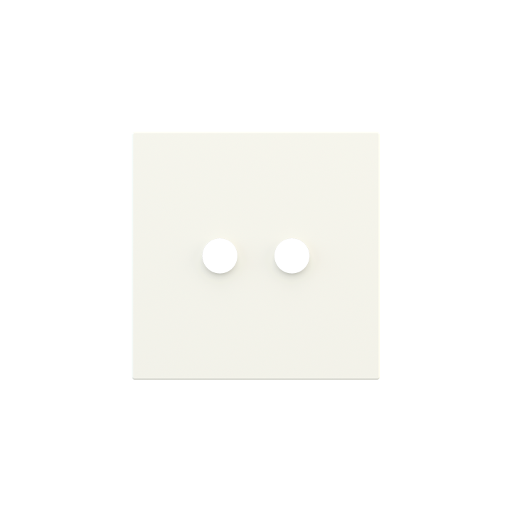 Square magnetic plate for a 2-rocker push button Proxima series Metal Warm White