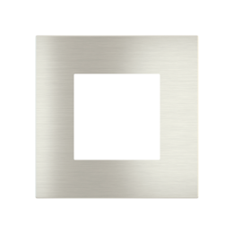 Square magnetic plate (45x45 mm window) Proxima series Metal Steel Brushed
