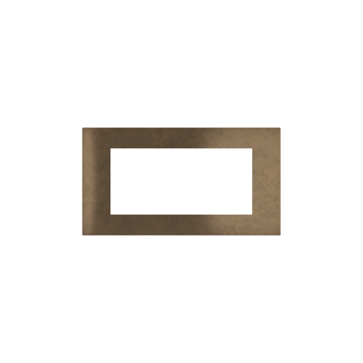 Rectangular magnetic plate (112x52 mm window) Proxima series Metal Bronze Corked