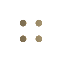Kit of 4 round buttons Proxima series Metal Antique Brass
