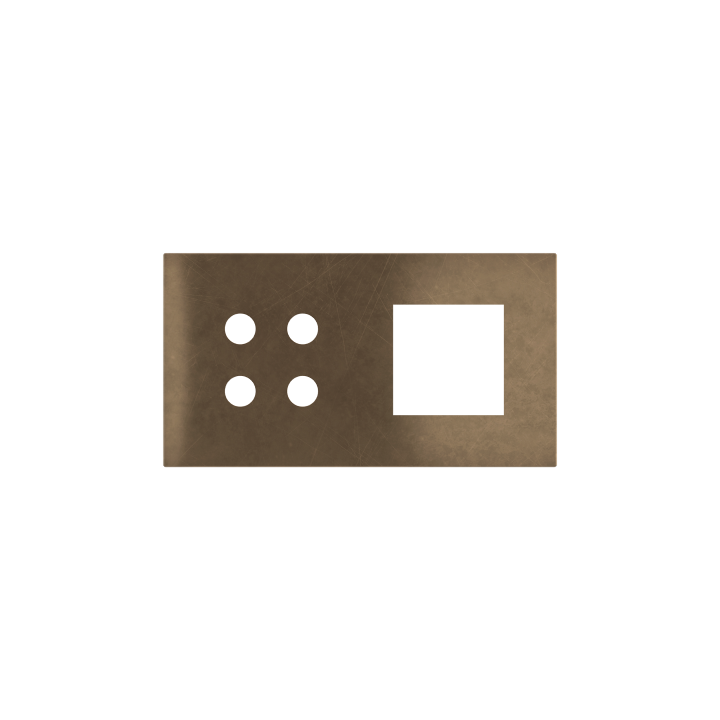 Ekinex накладка Proxima 45x45 mm бронза металл EK-P2A-4P-GBD