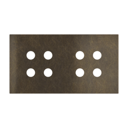 Magnetic plate 2-fold for 4-rocker push buttons Proxima series Metal Bronze Corked
