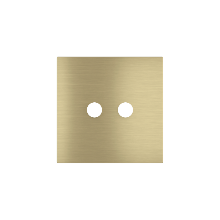 Square magnetic plate for a 2-rocker push button Proxima series Metal Brass