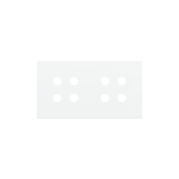 Magnetic plate 2-fold for 4-rocker push buttons Proxima series Metal Pure White
