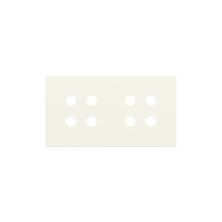 Magnetic plate 2-fold for 4-rocker push buttons Proxima series Metal Warm White