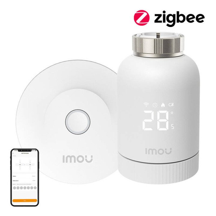 IMOU KIT-TRV1-EU-2 ZigBee Thermostatic Head Kit with 6 Adapters and Gateway