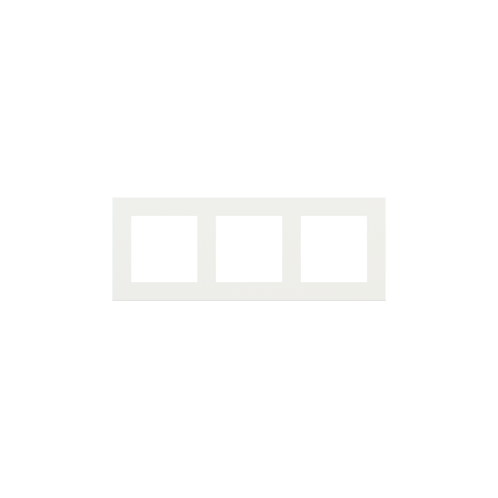 Rectangular Plate Deep (FF/71/20Venti) (87x229) 3 windows (55x55)+(55x55)+(55x55) Fenix NTM White Malè