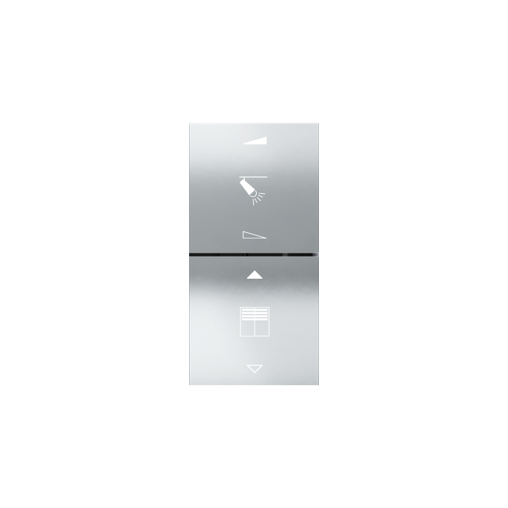 Kit 2 rockers FF square (40x40) for EF2 with symbols Metal HT Chrome