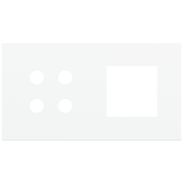 Ekinex накладка Proxima 45x45 mm Pure white металл EK-P2A-4P-LAR