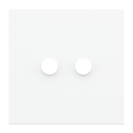Square magnetic plate for a 2-rocker push button Proxima series Metal Pure White