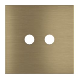 Square magnetic plate for a 2-rocker push button Proxima series Metal Antique Brass