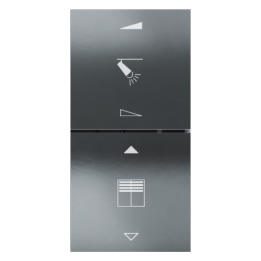 Kit 2 rockers FF square (40x40) for EF2 with symbols Metal HT Black Metal