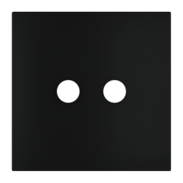 Square magnetic plate for a 2-rocker push button Proxima series Metal Insense Black