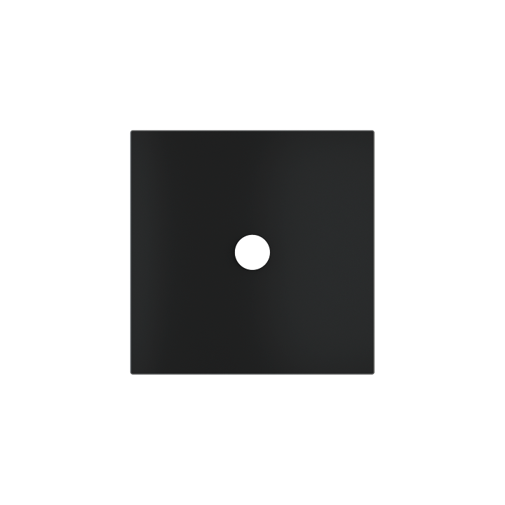 Square magnetic plate for a 1-rocker push button Proxima series Metal Insense Black