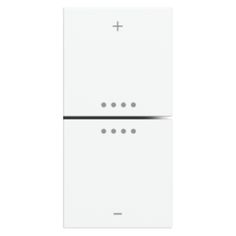 Kit 2 rockers FF square (40x40) for EP2/EQ2/ER2 Pure white Plastic