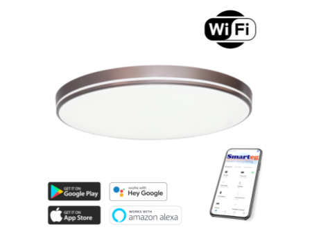 Viedā lampa 51cm 48W kafija Wi-Fi