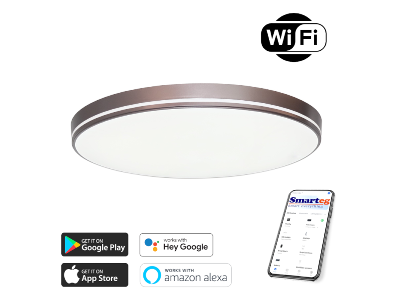 Viedā lampa 51cm 48W kafija Wi-Fi